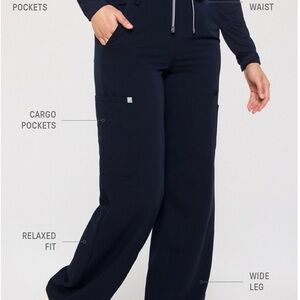 Fabletics Dark Blue Wide Leg Jumpsuit